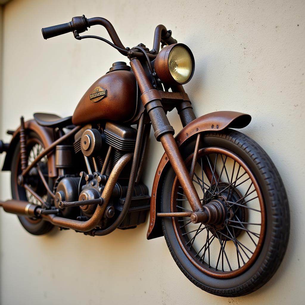 Vintage Motorcycle Wall Art Metal: A Classic Touch for Your Space