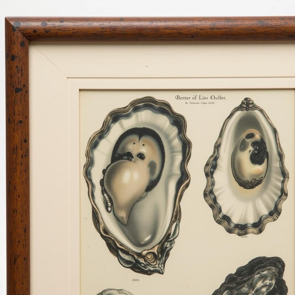 Vintage Oyster Print Wall Art