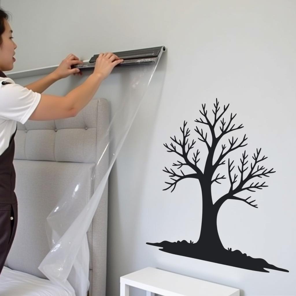 Vinyl Wall Art Bedroom Installation