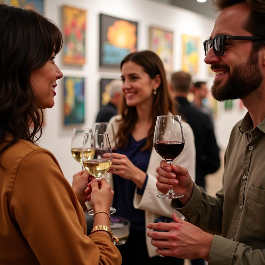 Wine Tasting at an Art Festival