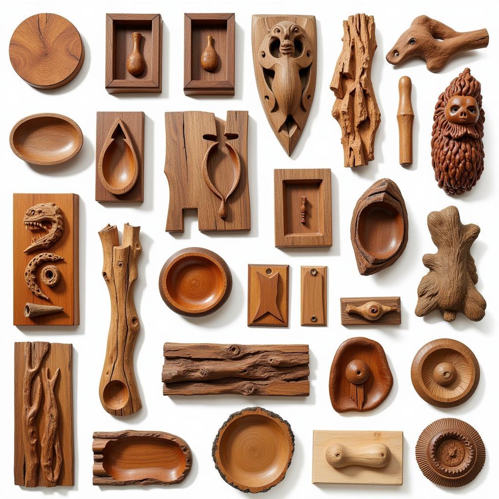 Variety of Wood Art Wood Creations