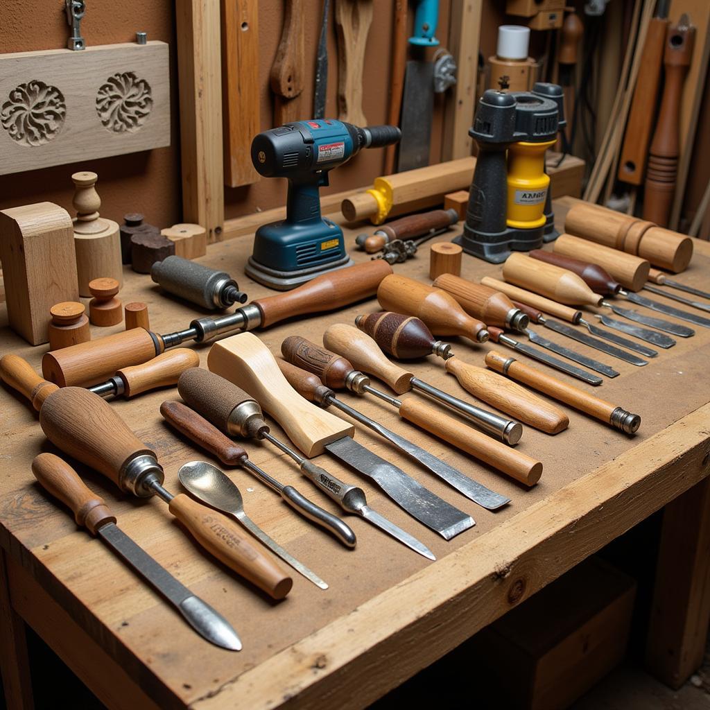 Traditional and Modern Wood Carving Tools