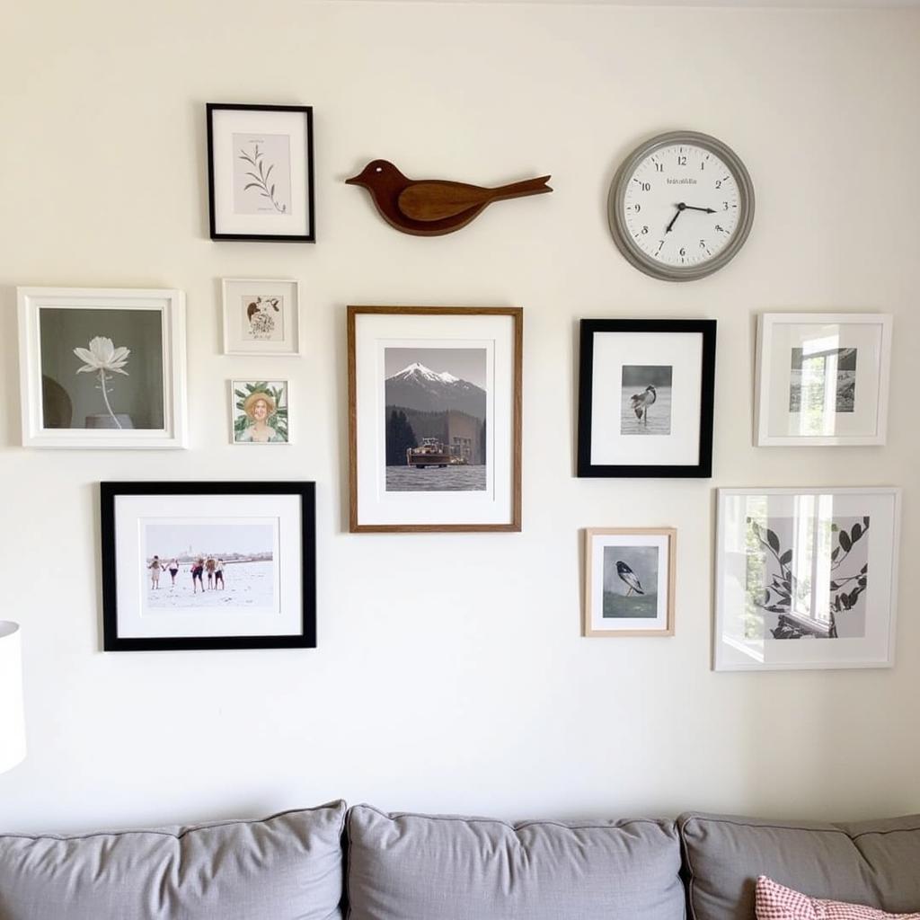 Wooden Bird Wall Art as Part of a Gallery Wall