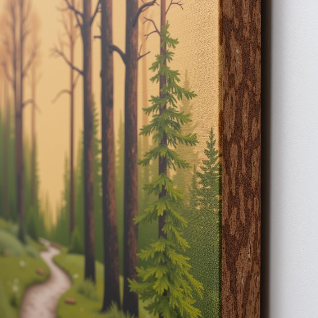 Woods Canvas Art Depicting a Rustic Landscape