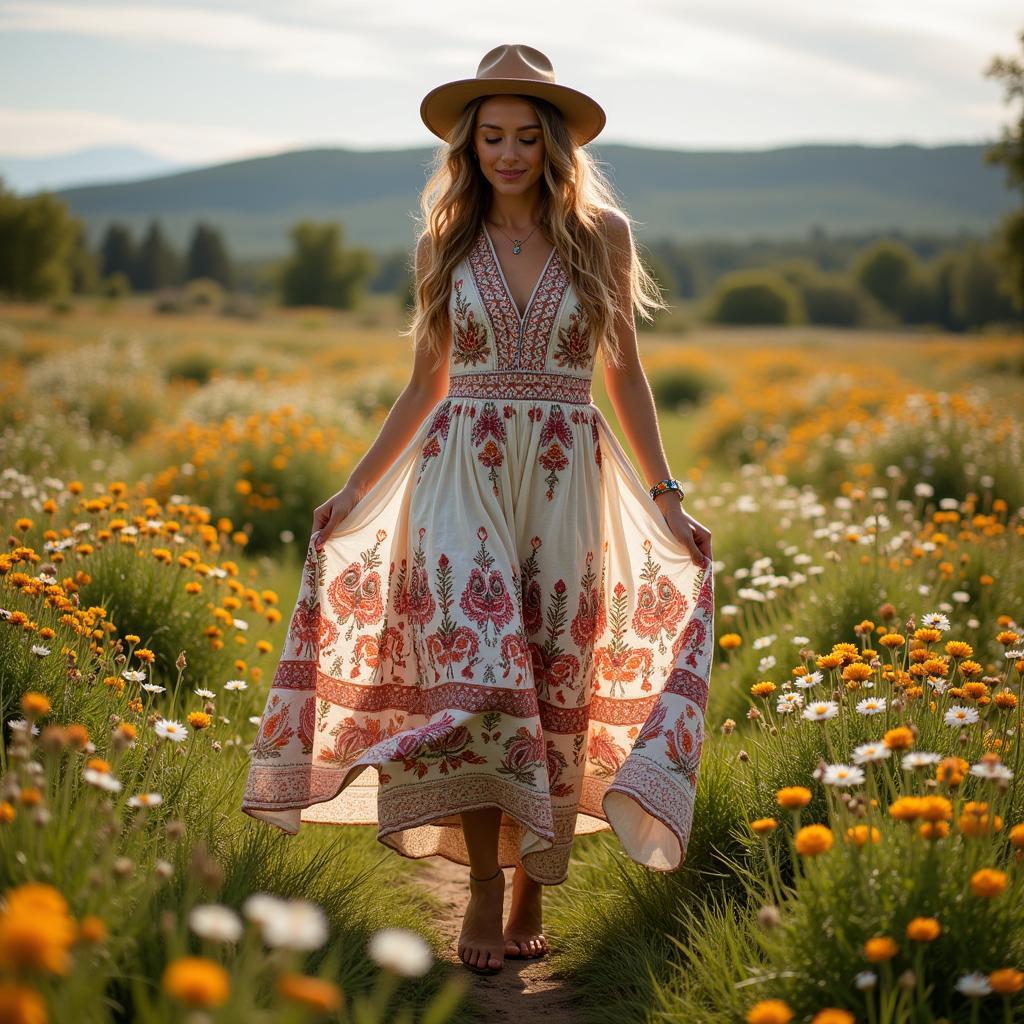 Bohemian Style Work of Art Maxi Dress