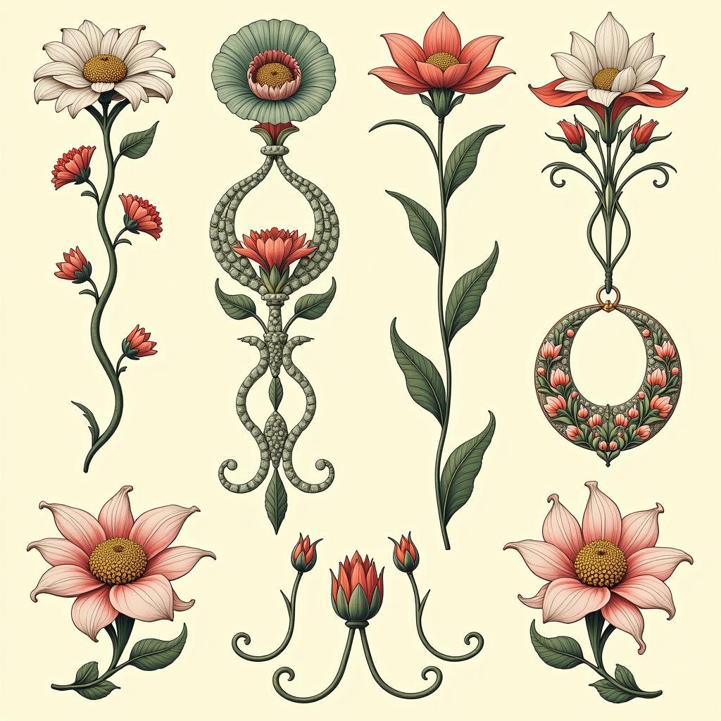 XX Art Nouveau Floral Motifs