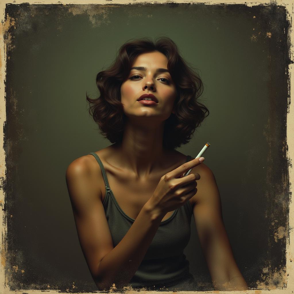 Youth and Young Manhood Album Cover - A vintage-style photo of a woman holding a cigarette, reflecting the band's Southern roots and raw energy.