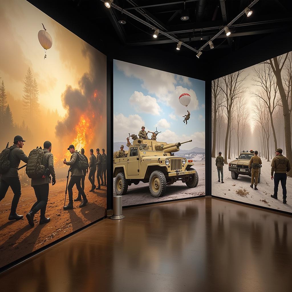 Memorial Murals Depicting Key Battles of the 82nd Airborne Division