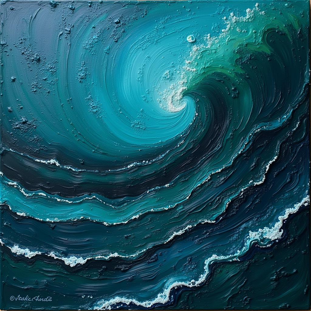 Abstract Deep Ocean Painting