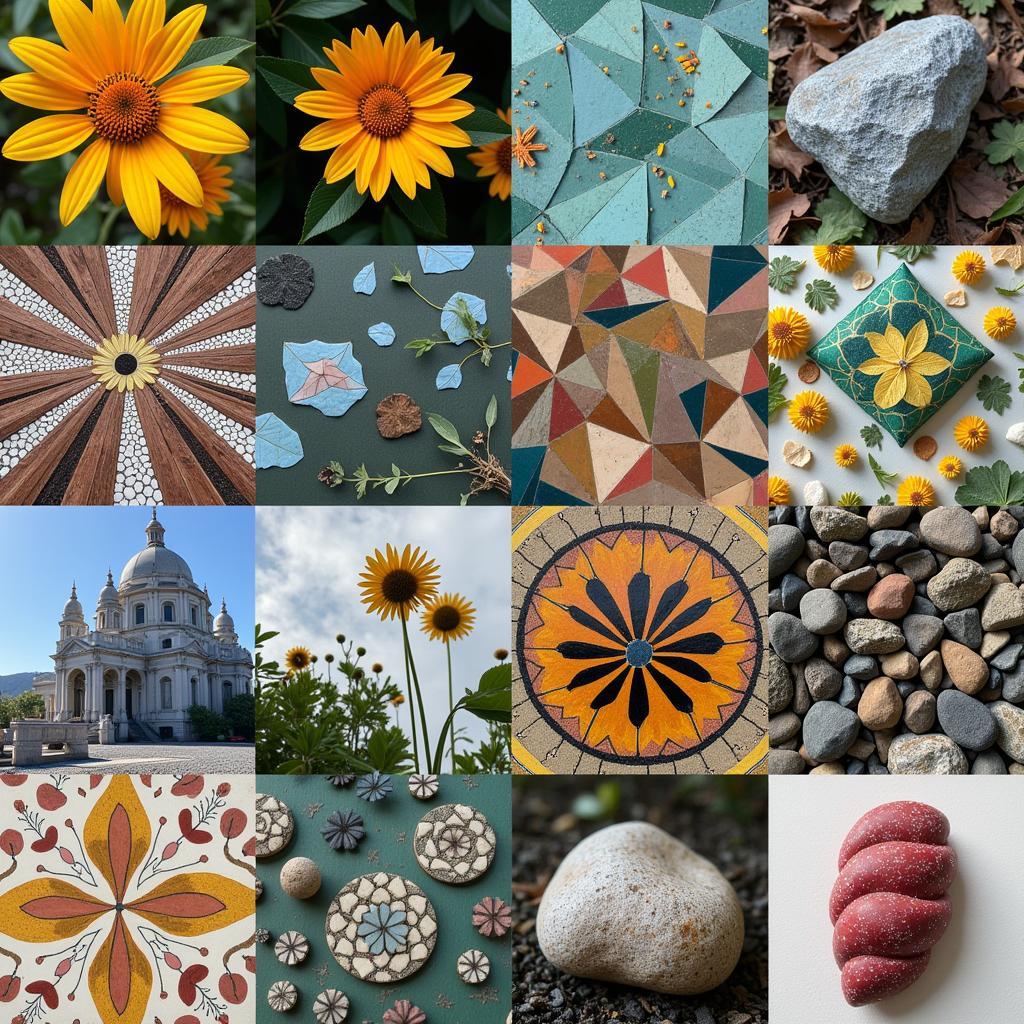 Inspiration sources for abstract mosaic art: nature and urban environments