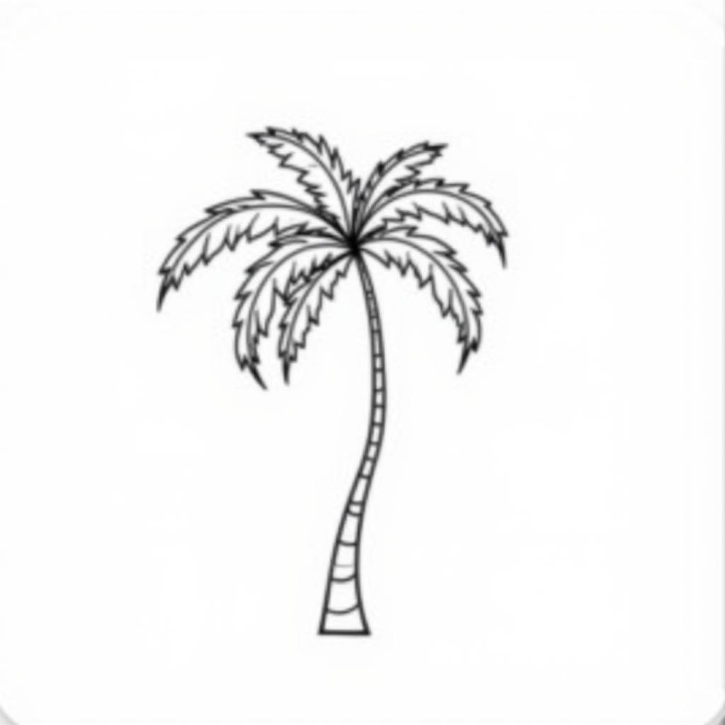 Abstract Palm Tree Art in Minimalist Design