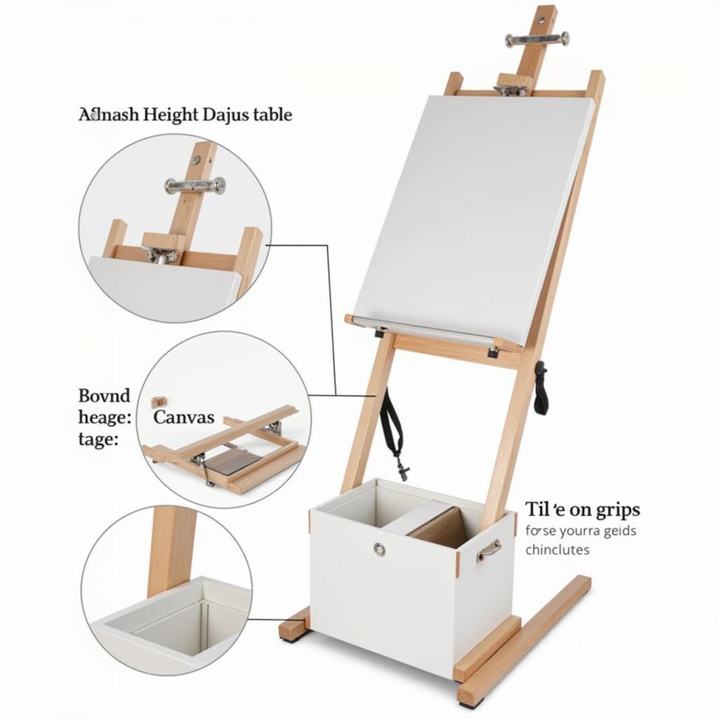 Adjustable Double Sided Art Easel Features