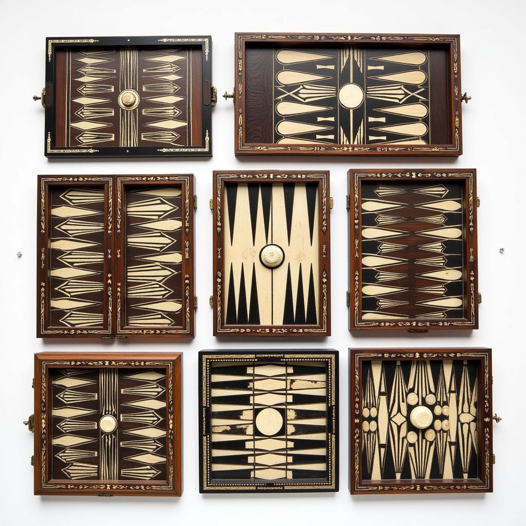 Ancient Backgammon Boards Inlaid with Ivory and Ebony