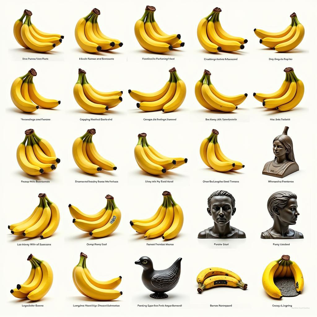 Interpretations of Andy Warhol's banana in pop art.