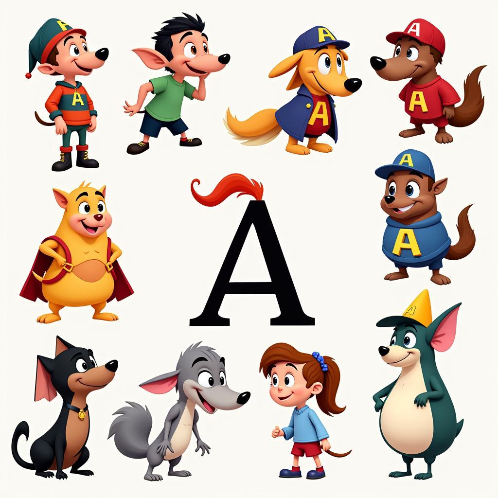 Animation Art: Characters Inspired by the Letter A