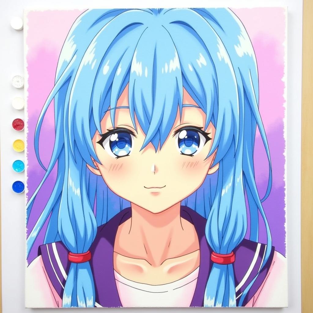 Anime Art Canvas: Coloring and Shading