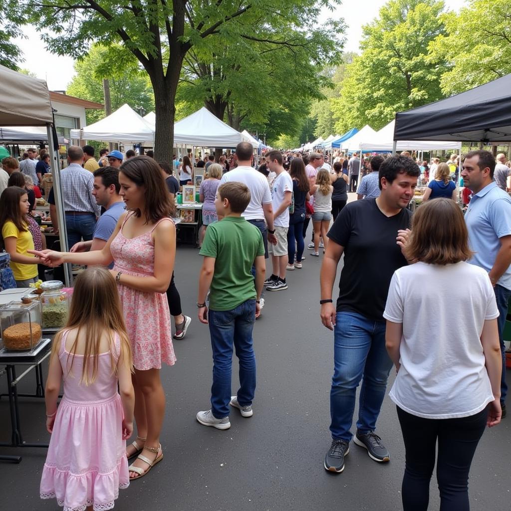 Anoka Arts and Crafts Fair Visitors Enjoying Art