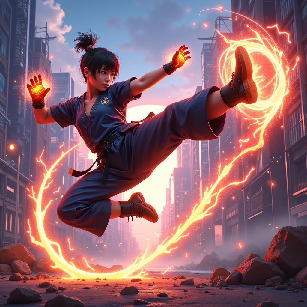 Apex Future Martial Arts Digital Art Exploration