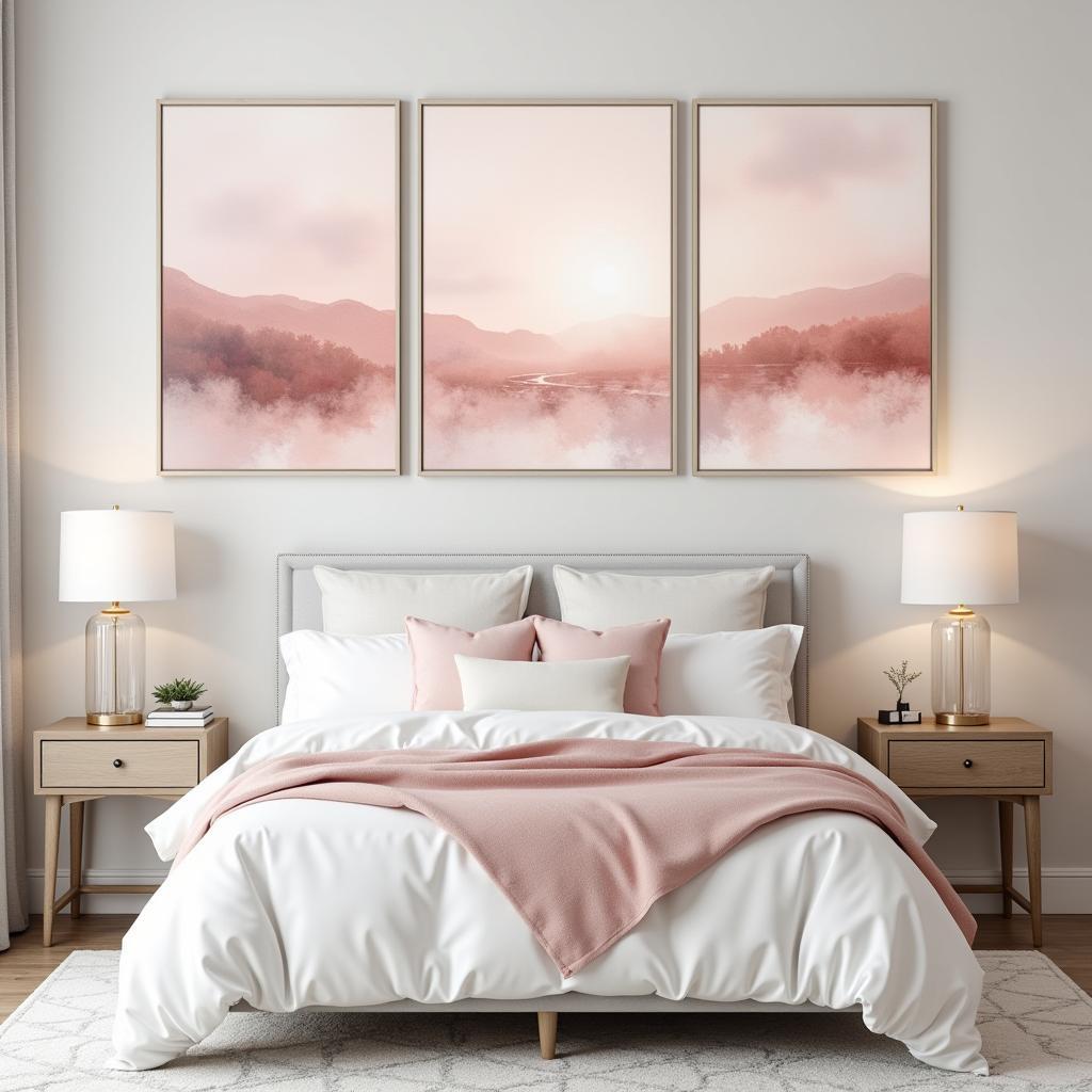 Art 3 piece set ideas for bedroom decor