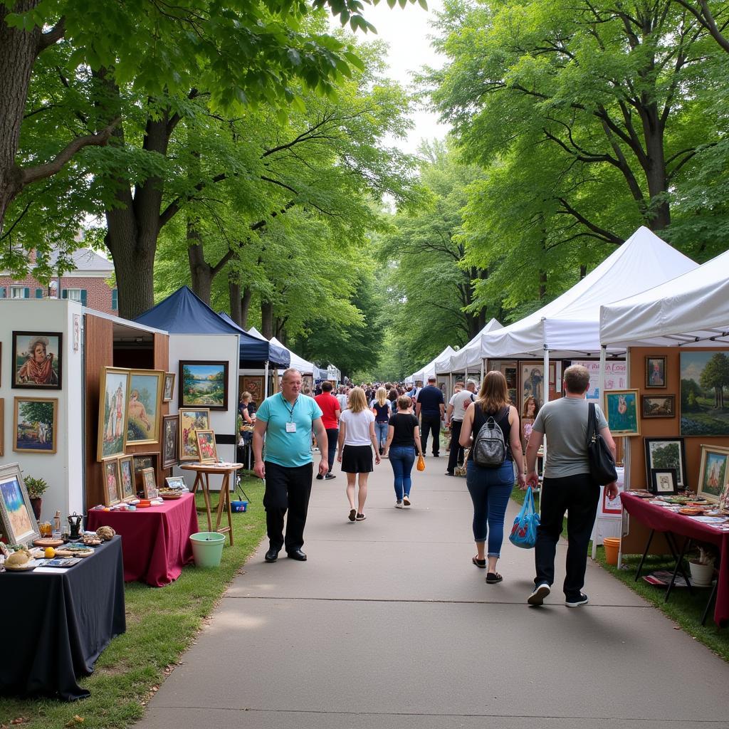 Diverse art displays at Art at the Park Appleton