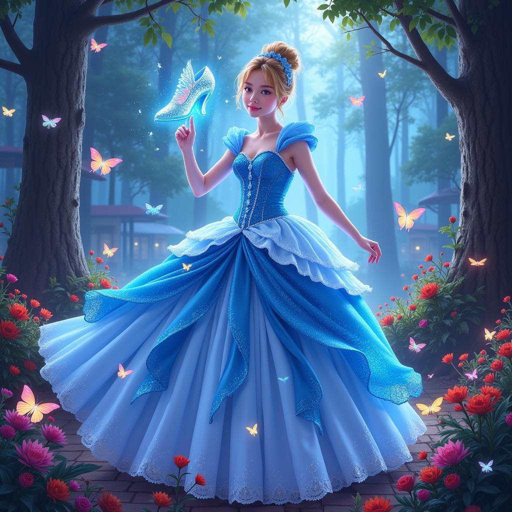 Digital painting of Art Cinderella