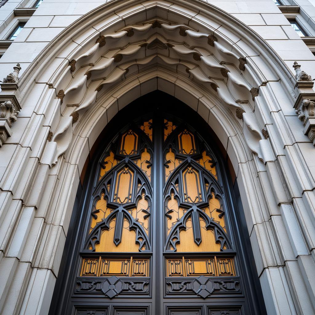 Art Deco arch detail on the Chrysler Building in New York City