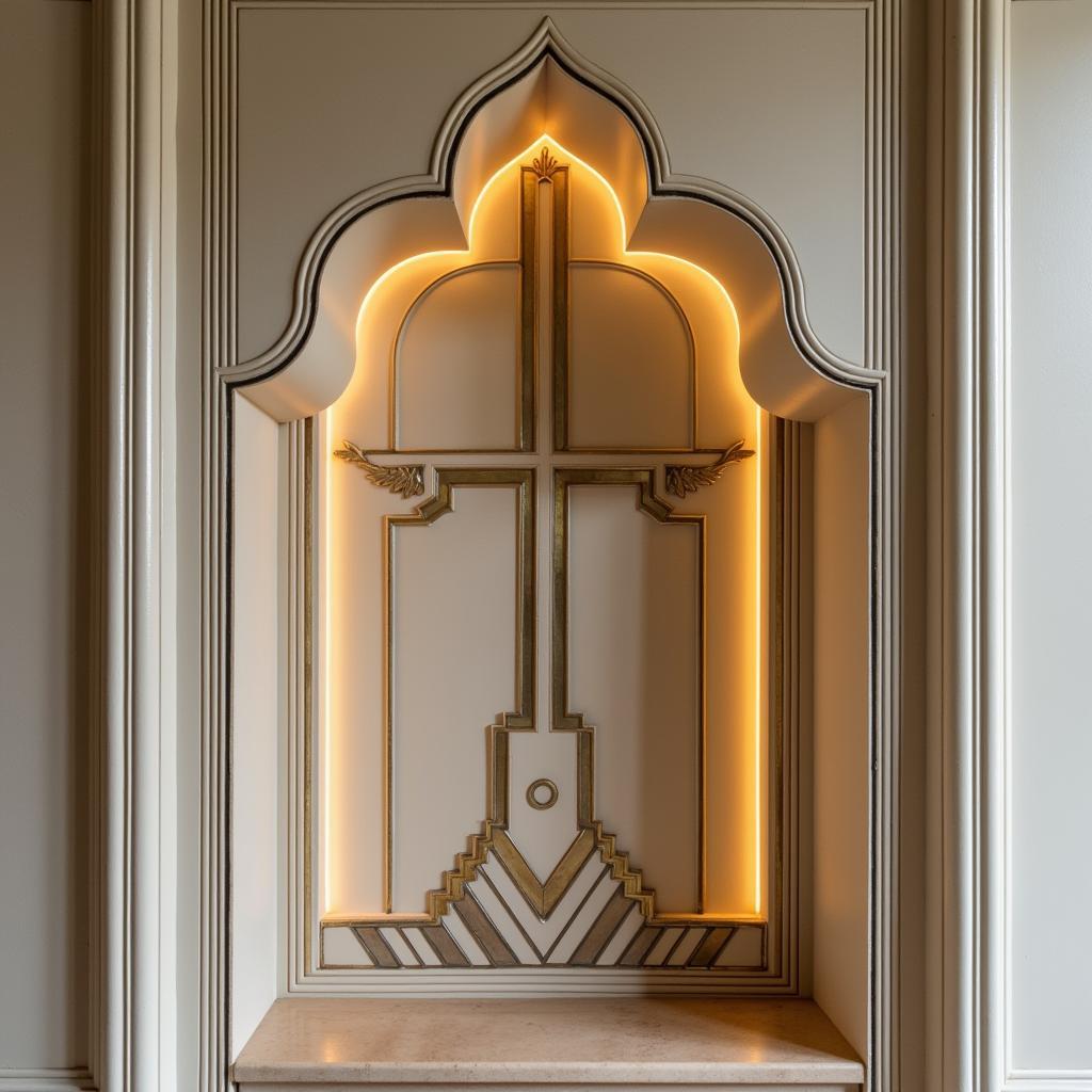 Art Deco arch detail in interior design