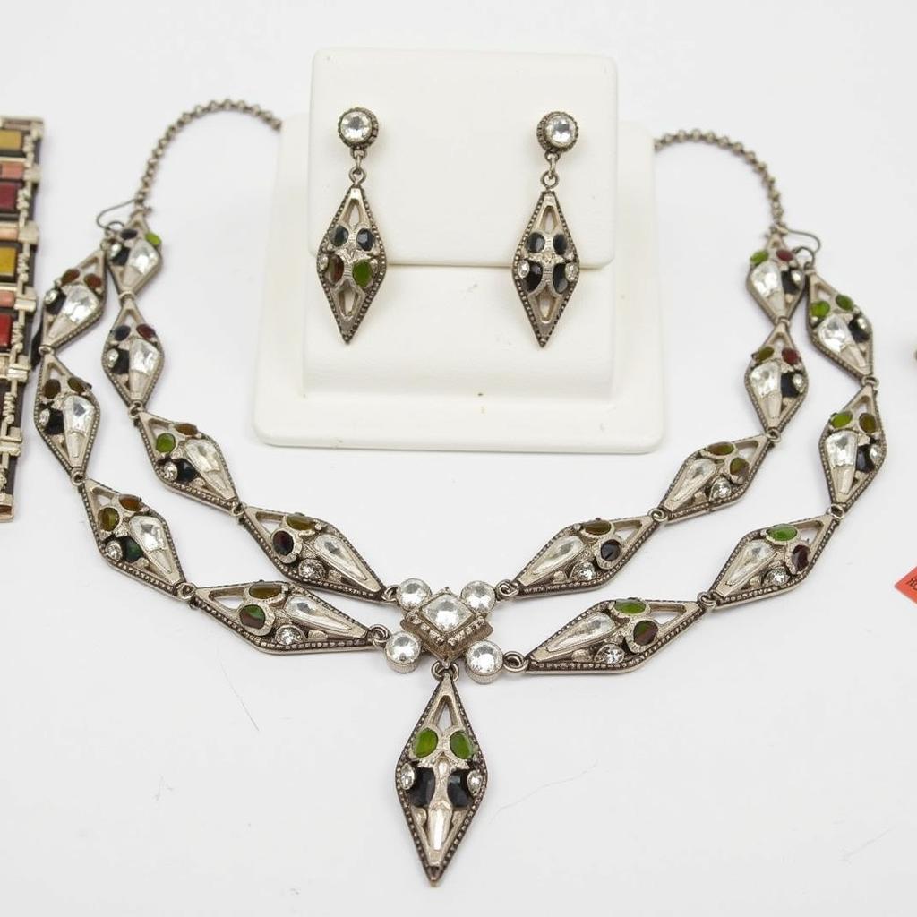 Art Deco Costume Jewelry with Geometric Designs