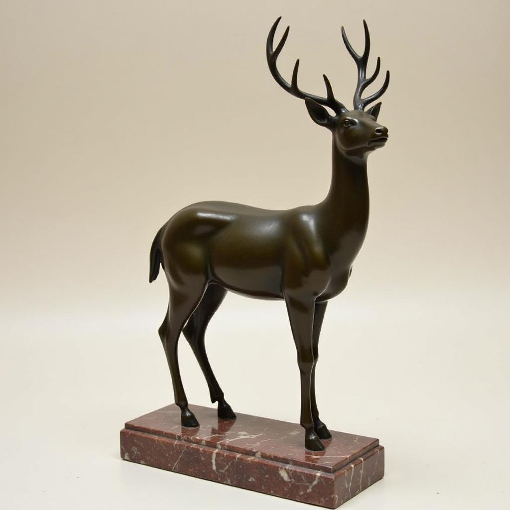 Art Deco Deer Sculpture