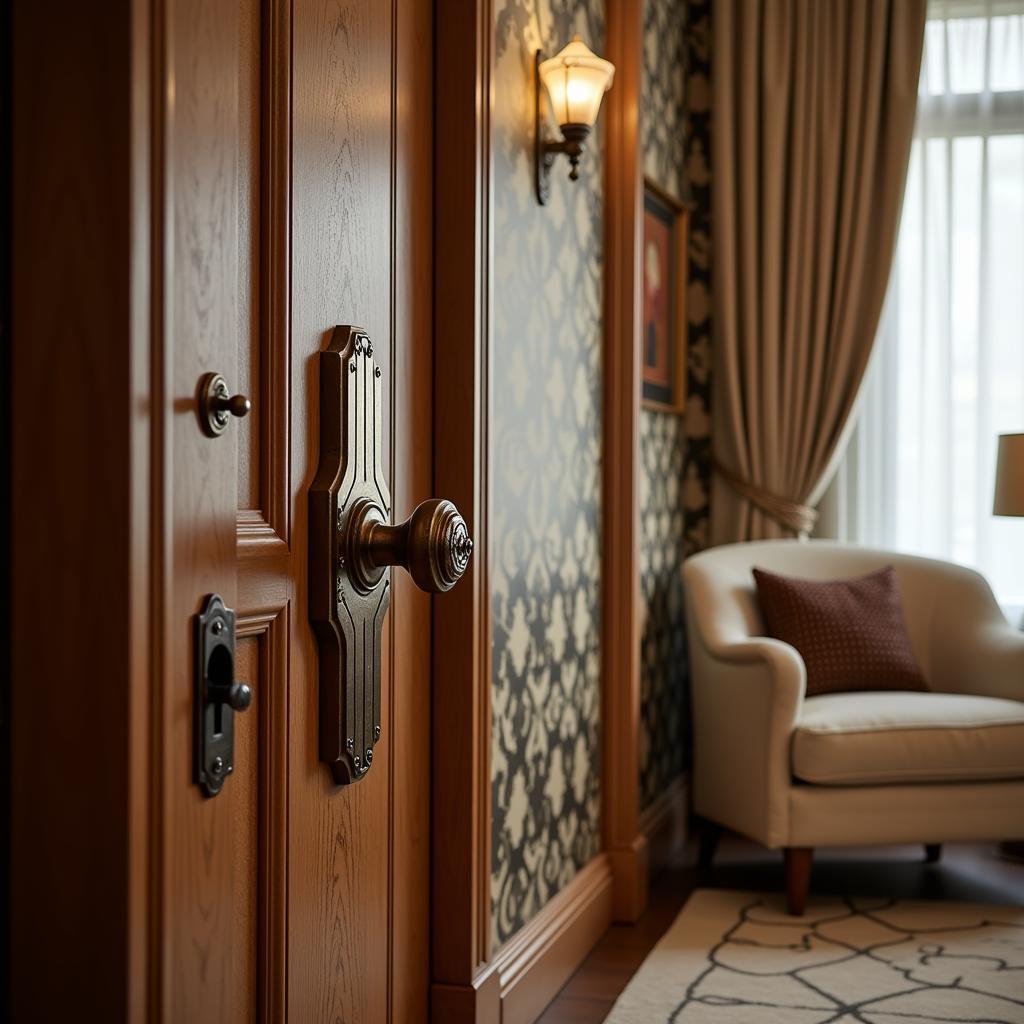 Art Deco Style Interior Door with Door Pull