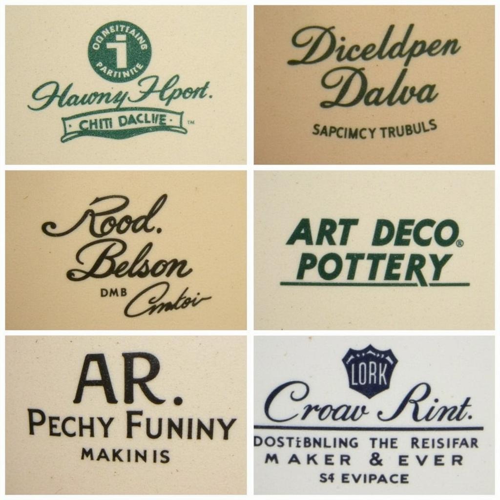 Art Deco Pottery Makers' Marks