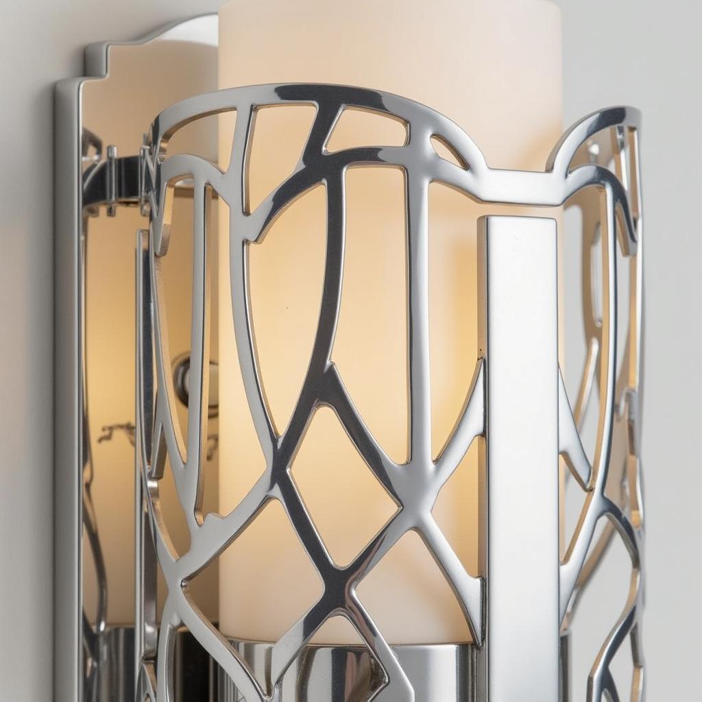 Art Deco Wall Sconce with Geometric Design