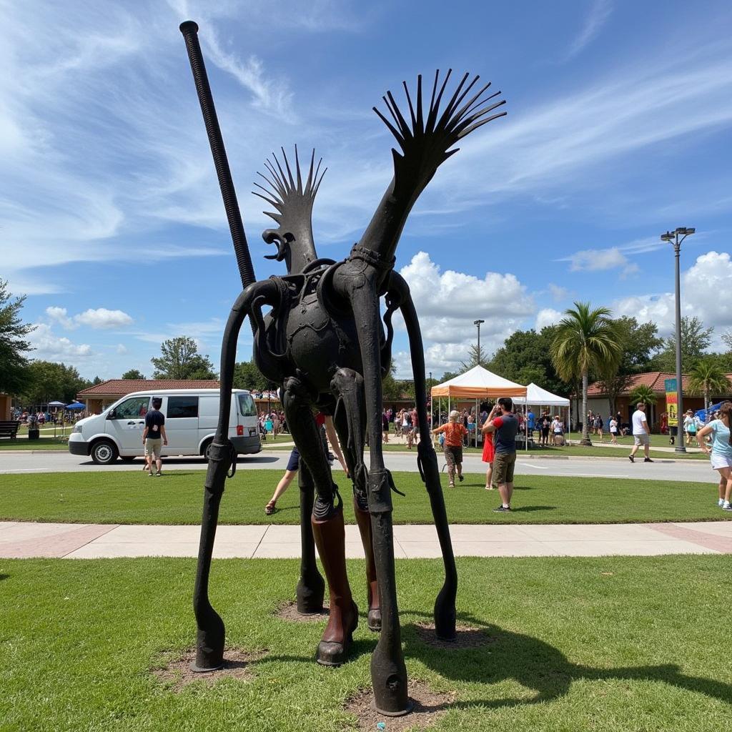 A Striking Sculpture at Mizner Park Art Festival