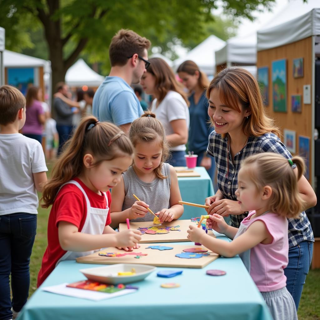 Family Fun at Art in the Park Alexandria MN