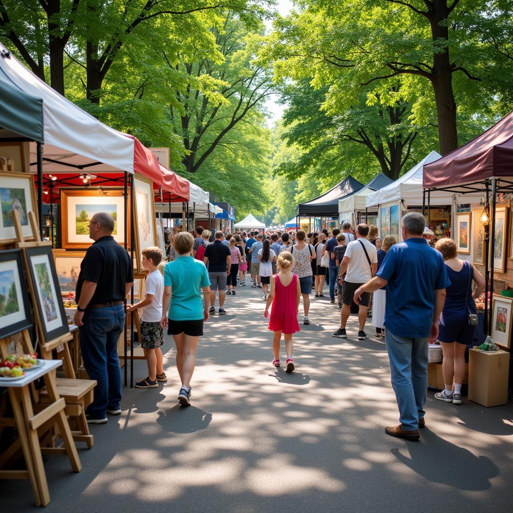 Art in the Park Appleton WI Festival Scene