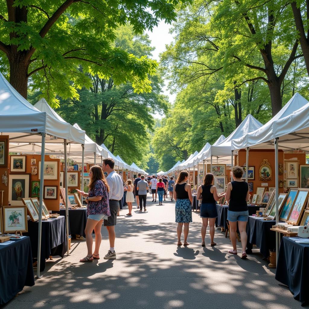 Art in the Park Clarkston Vibrant Art Display