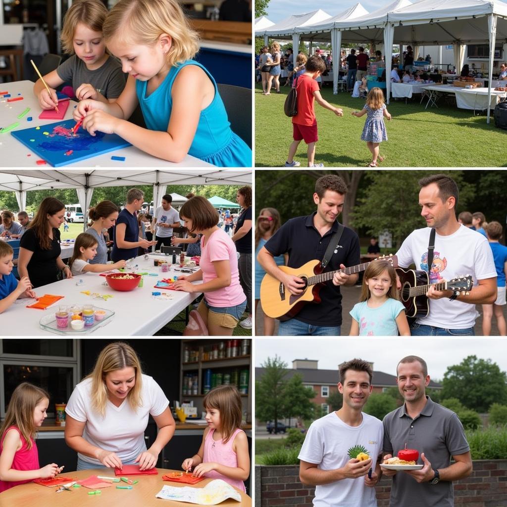 Families enjoying activities at Art in the Park Yuma AZ