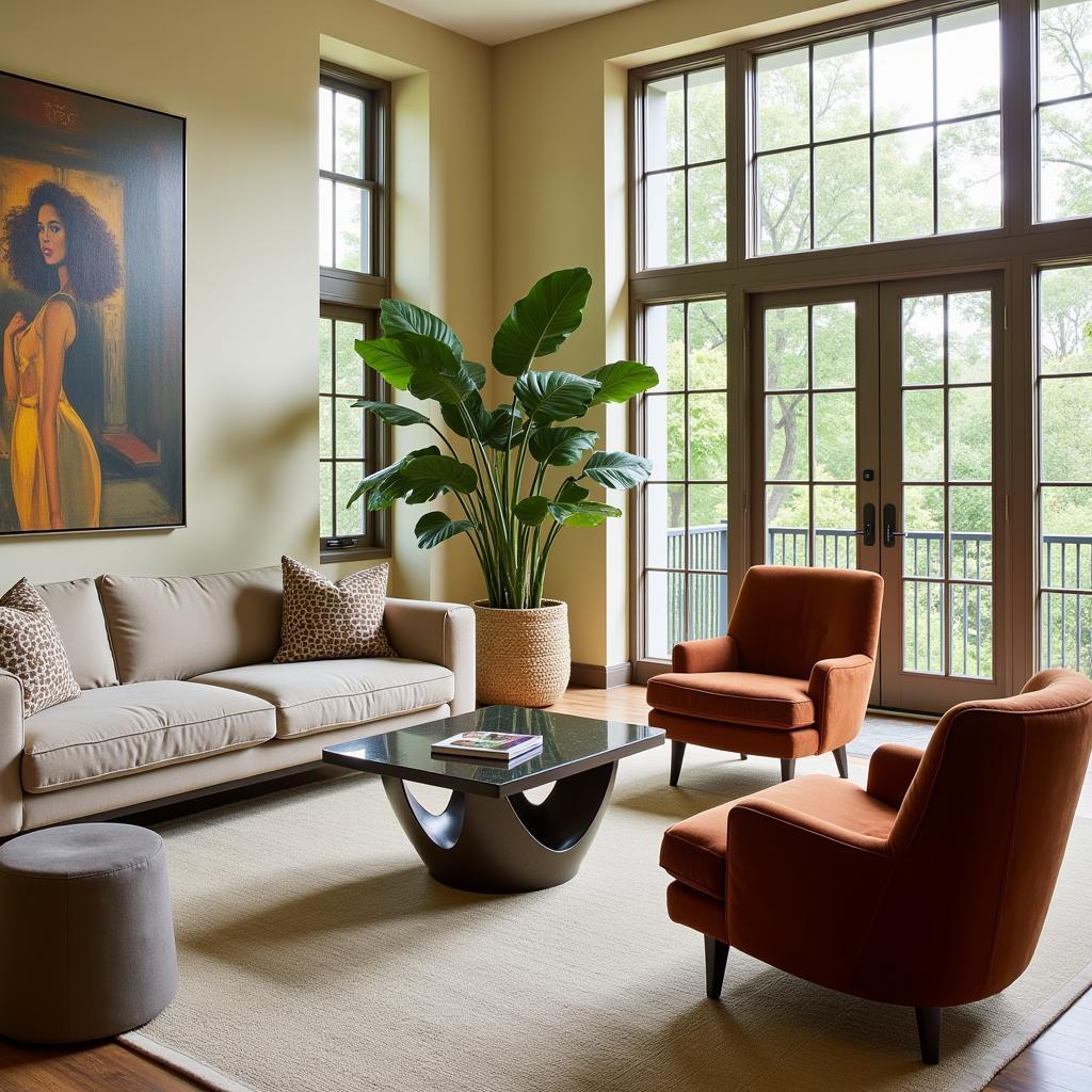 Art Moderne Living Room Example