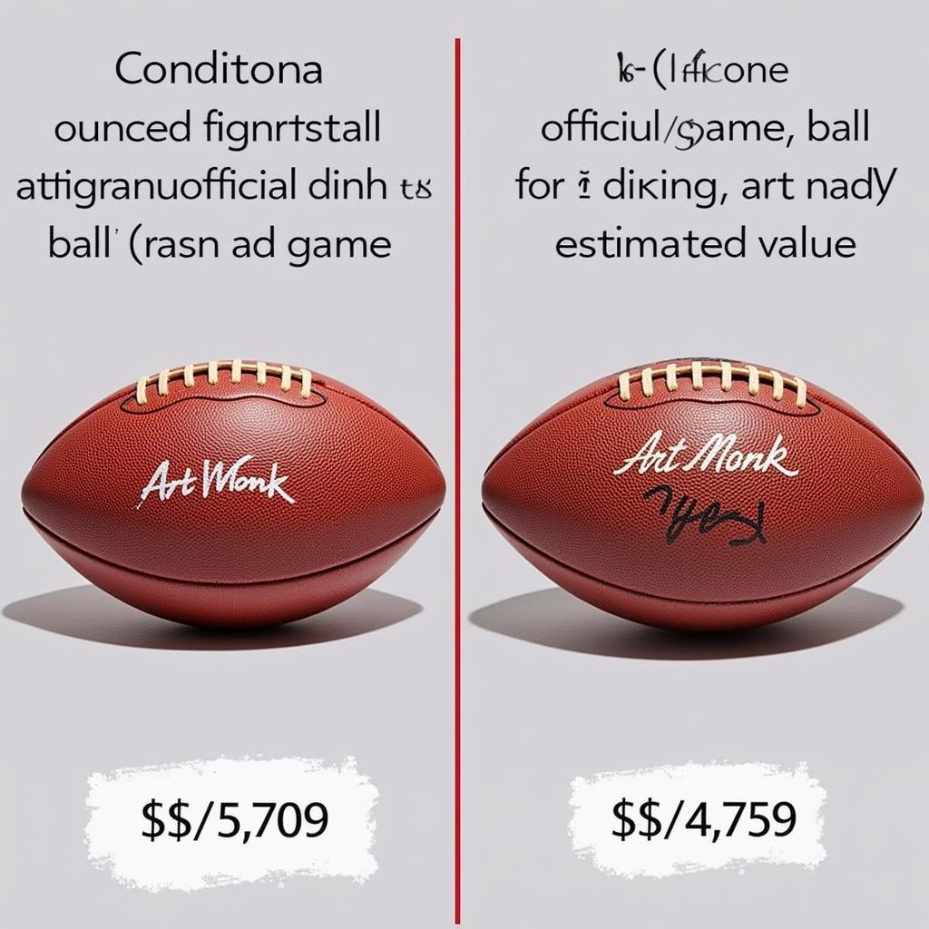 Comparing Values of Different Art Monk Autographed Footballs