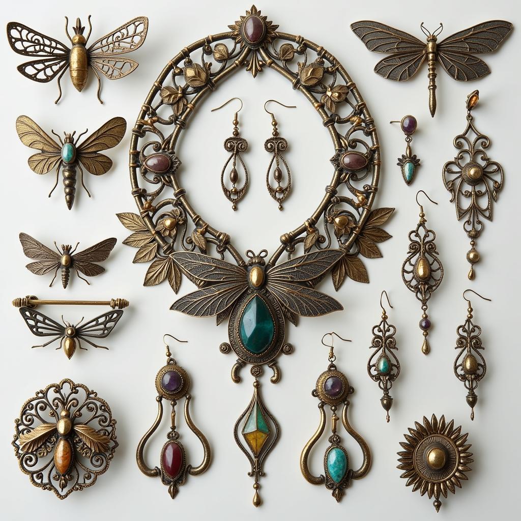 Examples of Art Nouveau Filigree Jewelry