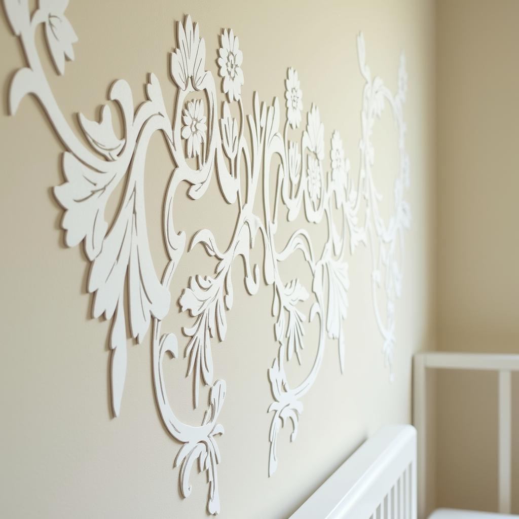 Art Nouveau Stencil Wall Decor