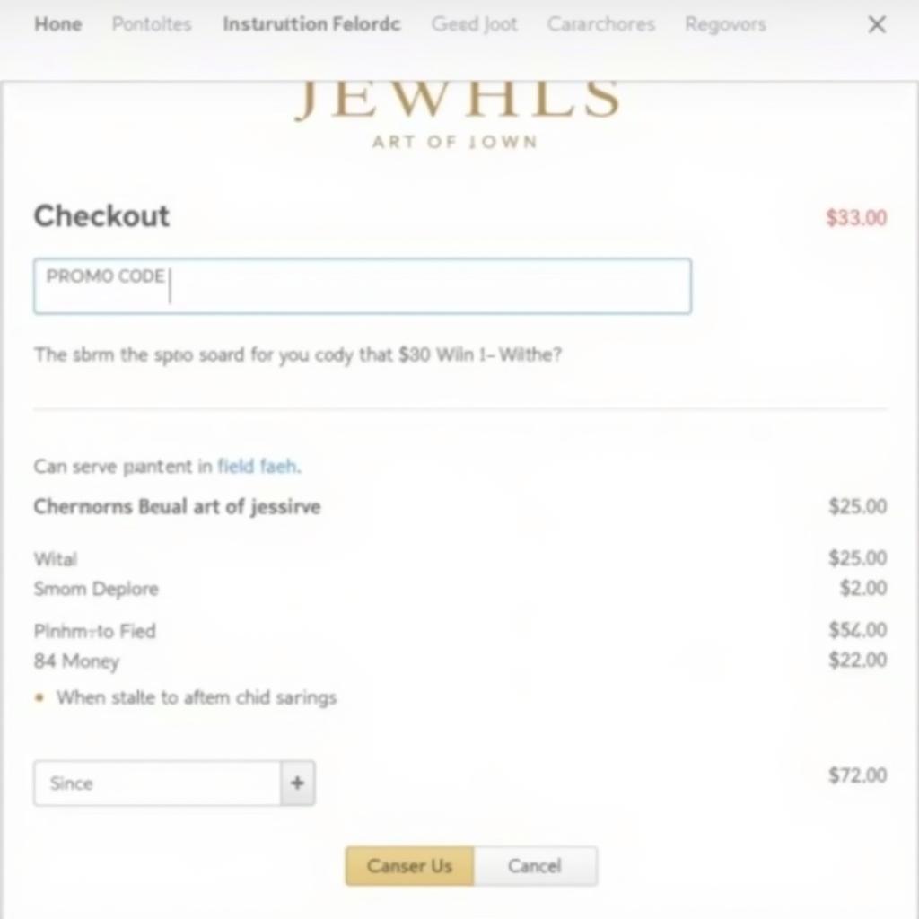 Applying the Art of Jewels Promo Code at Checkout