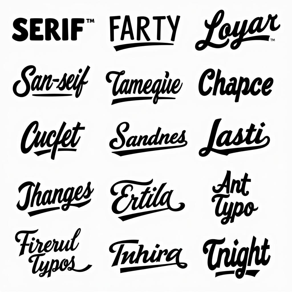 Various Art Typo Styles and Examples