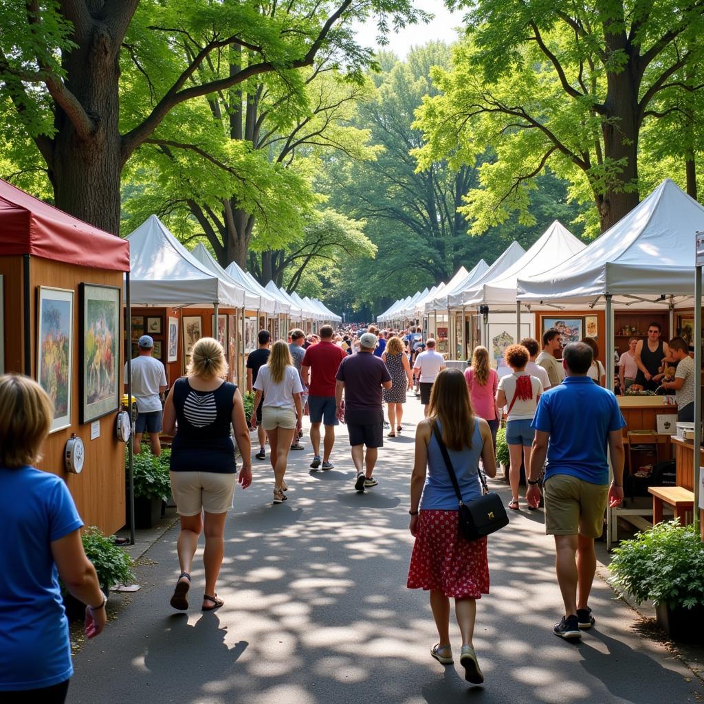 Art Under the Elms Festival Scene in Lewiston, Idaho