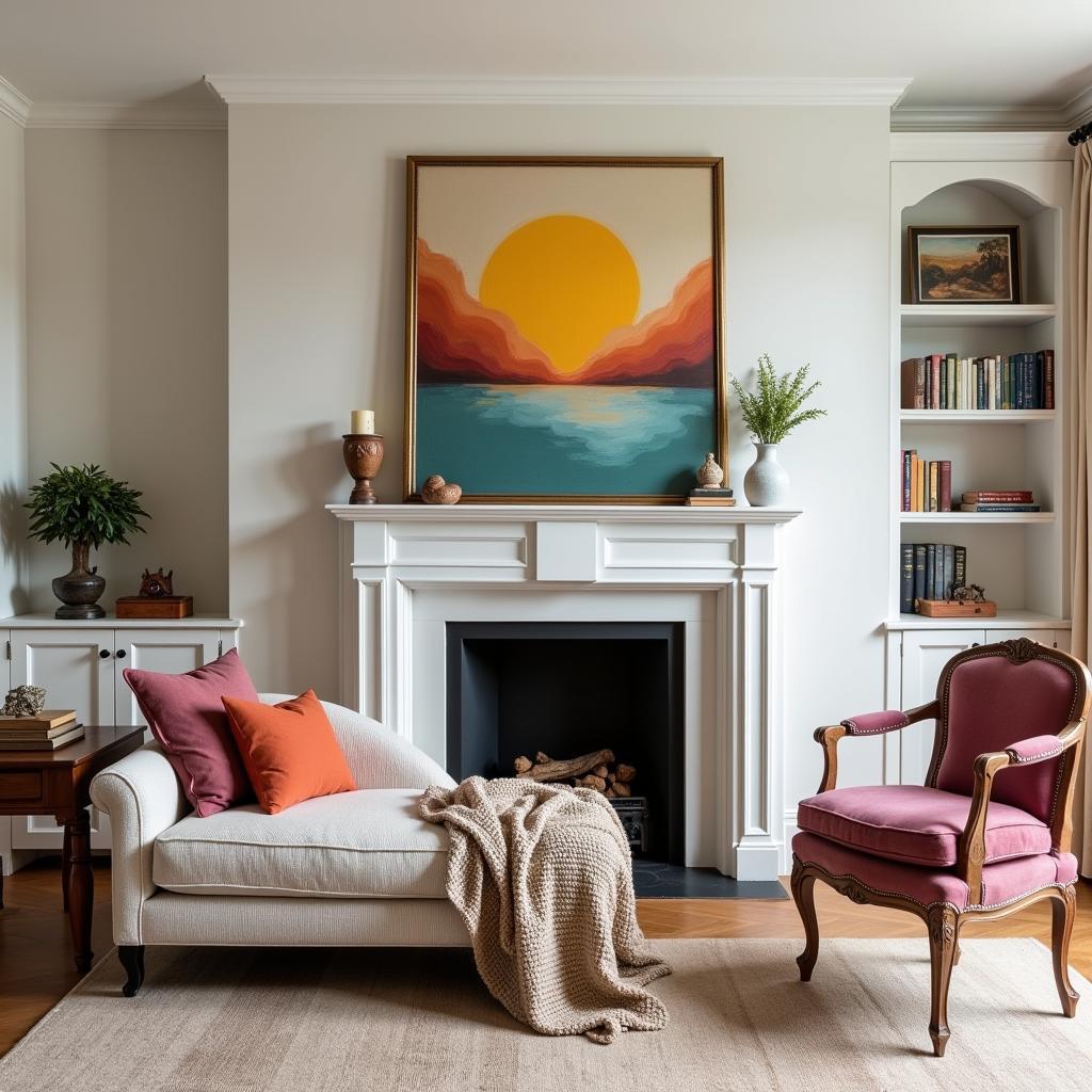 Artful Accents in a Living Room