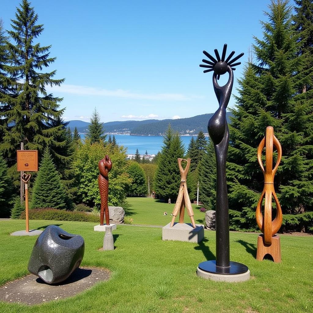 Sculpture garden in La Conner