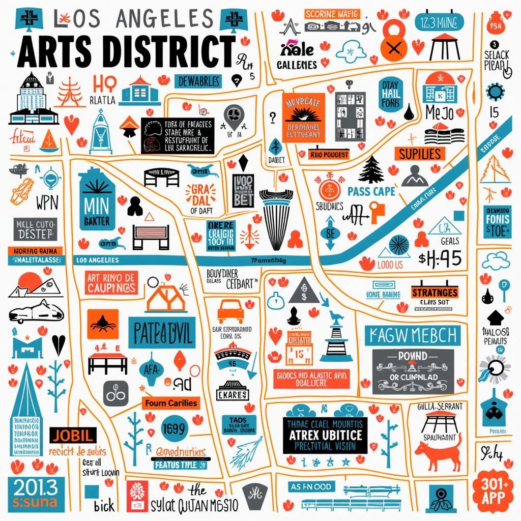 Los Angeles Arts District Map Overview