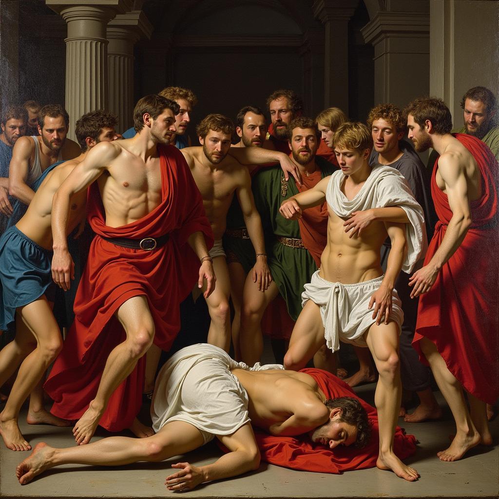 Renaissance Painting of Caesar's Assassination