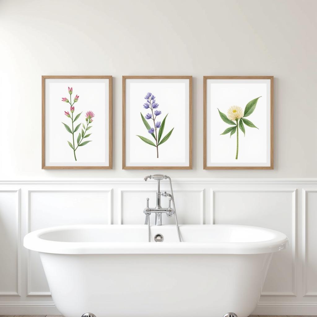 Bath Framed Wall Art: Botanical Prints