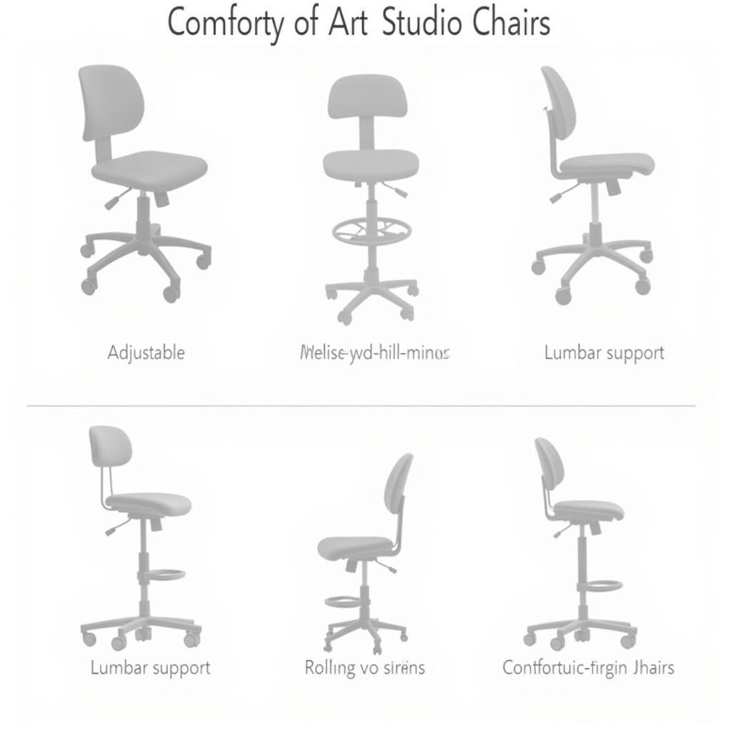 The best art studio chairs for artists, featuring ergonomic designs and adjustable heights.